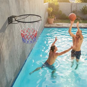 SPORTNOW Coș de baschet, inel suspendat pentru interior și exterior, pentru perete cu plasă rezistentă la intemperii | Aosom Romania