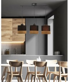 Lustră pe cablu PORTO 3xE27/60W/230V negru/maro