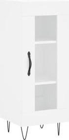 vidaXL Servantă, alb, 34,5x34x90 cm, lemn compozit
