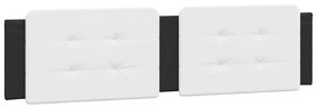 374888 vidaXL Pernă pentru tăblie pat, alb și negru, 200cm, piele artificială
