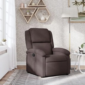 vidaXL Fotoliu rabatabil, maro închis, material textil
