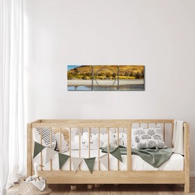 Tablou - Parcul Național Torres del Paine (cu ceas) (90x30 cm)