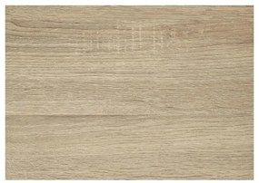 Bibliotecă de perete neagră/în culoare naturală cu aspect de lemn de stejar 75x91 cm Seaford – Actona