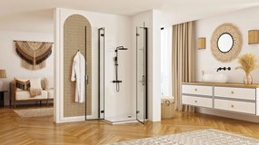 Cabina dus REA Hugo Double Black 100x100