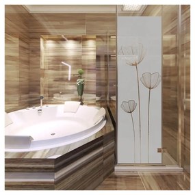 Autocolant pentru cabina de duș Ambiance Poppy Flowers