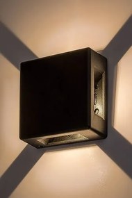 Aplica LED iluminat exterior ambiental IP54 Lippa negru