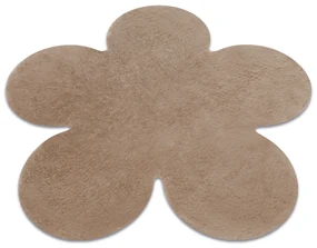 Covor lavabil modern SHAPE 3106 Floare shaggy - bej, antiderapant