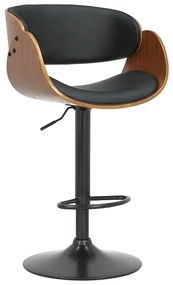 Scaun Bar Harddey Piele Ecologica Negru