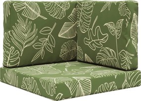 vidaXL Perna pentru canapea de exterior 3 pcs Design cu frunze