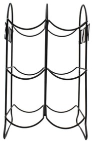 Suport Sticle Vin, din Metal Negru – 6 Sticle | Excellent Houseware