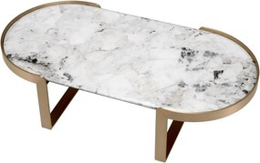 Masuta de cafea design elegant LUX Fabio, alama periata