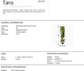 Planta artificiala decorativa Taro, H150