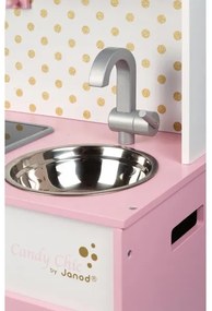 Janod - Bucătărie din lemn cu blat LED CANDY CHIC