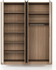 Dulap lemn masiv Brooklyn 4 usi, 184 × 61 × 220 cm