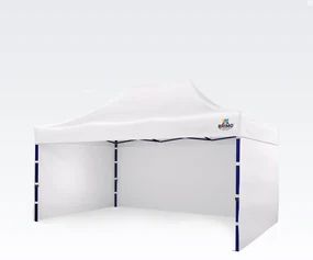 Cort evenimente 3x4,5m - cu 3 pereți - Alb