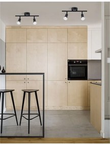 Aplica de perete/tavan cu 2 spoturi design minimalist LUP negru