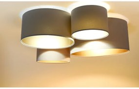 Plafonieră SPACE 4xE27/60W/230V bej/auriu