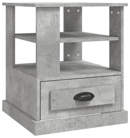 vidaXL Masă laterală, gri beton, 50x50x60 cm, lemn prelucrat