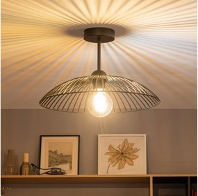 Brilagi - Lustru LED aplicat CERIA WIRE 1xE27/60W/230V Ø 38 cm negru