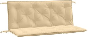 vidaXL Pernă bancă de grădină, 2 buc., melanj bej, 120x50x7 cm, textil