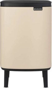 Cos de gunoi Brabantia Bo Small Hi 1010461, 7 l, Deschidere lina si silentioasa, Baza antiderapanta, bej