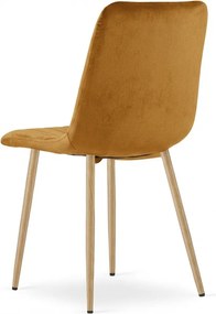 OFERTA Scaun din catifea de culoare mustar LAVA Clasa II
