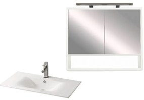 Mobilier complet de baie Luna 80 alb