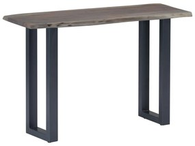 vidaXL Masă consolă, gri, 115x35x76 cm, lemn masiv de acacia și fier