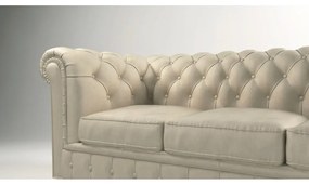 Canapea crem cu tapițerie din catifea 230 cm Cambridge – Ropez