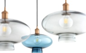 Lustra/pendul design decorativ TRESCO cupru/blue