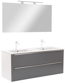 Mobilier complet de baie Vario Trim 120 alb-antracit