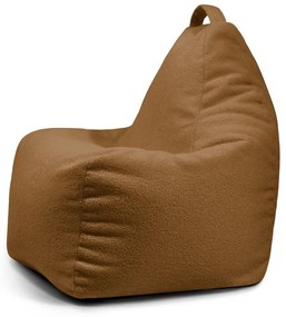 Fotoliu bean bag maro cu tapițerie din țesătură bouclé Play Amuse – SLOWDOWN