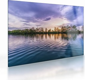 Tablou pe sticlă cu lac (70x50 cm)