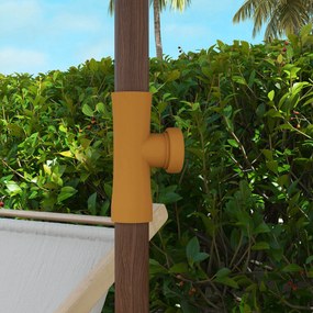 Outsunny Umbrelă de Plajă Portabilă cu Volane în Aer Liber cu Baldachin Ventilat, Geantă de Transport, Ø1.9x2.1 m, Alb-Crem | Aosom Romania