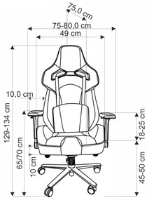Fotoliu gaming Aligator (gri + negru). 1092607