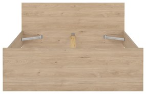 Pat matrimonial în culoare naturală cu aspect de lemn de stejar fără somieră 140x200 cm Naia – Tvilum