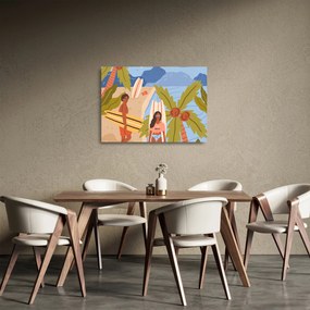 Tablou pe sticlă - Bucură-te de viață (70x50 cm)