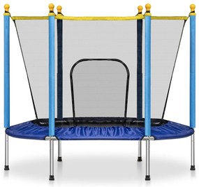 Trambulina albastra de gradina MESH 140 cm cu plasa de siguranta