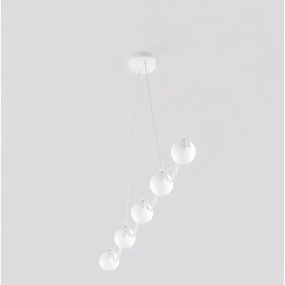 Lustră suspendată pe cablu SINUS, 5xG9/8W/230V, albă