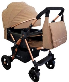 Carucior nou nascuti 2 in 1 BABY CARE™ PRO 511, Cu geanta bebe inclusa, Cadru aluminiu, Maner reversibil, Spatar reglabil in 5 trepte, Amortizoare,