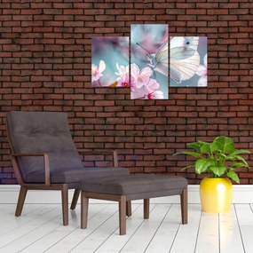 Tablou - Fluture pe un cireș (90x60 cm)