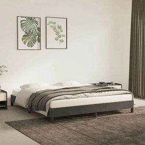 vidaXL Cadru de pat fără saltea, gri închis, 160x200 cm, catifea