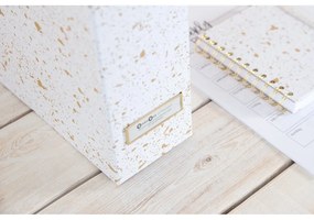 Organizator pentru documente Bigso Box of Sweden Estelle, alb-auriu