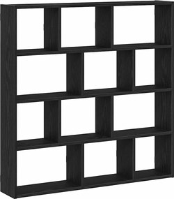 vidaXL Raft cubic de perete cu 12 compartimente negru lemn prelucrat