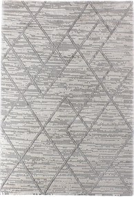 Covor MOTTO, 100x300 cm, forma dreptunghiulara, poliester, gri, 4587