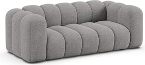 Canapea gri cu tapițerie din chenille 200 cm Lupine – Micadoni