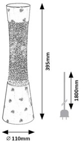 Lampă cu lavă MINKA 1xGY6,35/20W/230V roz Rabalux 7027