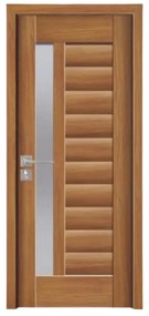 Usa Interior din MDF Novo Doors ND03 LUX PREMIUM, Cadru din Lemn Masiv, KIT COMPLET, Toc Reglabil de 10 CM INCLUS, Plinta pe Ambele Parti (Culoare: