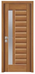 Usa Interior din MDF Novo Doors ND03 LUX PREMIUM, Cadru din Lemn Masiv, KIT COMPLET, Toc Reglabil de 10 CM INCLUS, Plinta pe Ambele Parti (Culoare: