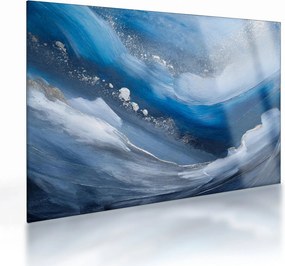 Tablou pe sticlă - Abstractizarea oceanului (70x50 cm)